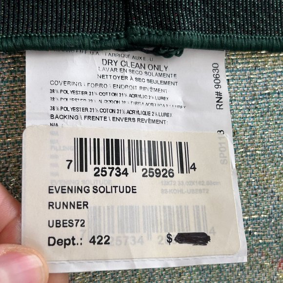 Manual Woodworkers and Weavers Woven Table Runner Poinsettia Candles 70x13 USA - Picture 9 of 10